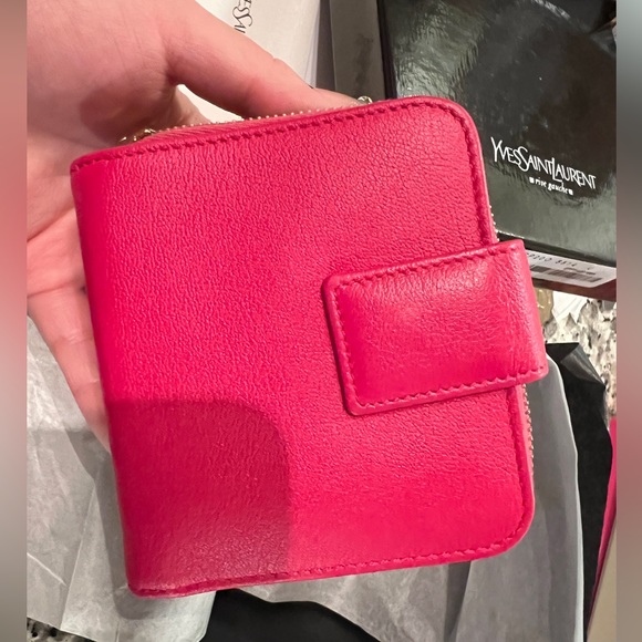 Yves Saint Laurent-pink wallet in very new condition - Picture 4 of 8